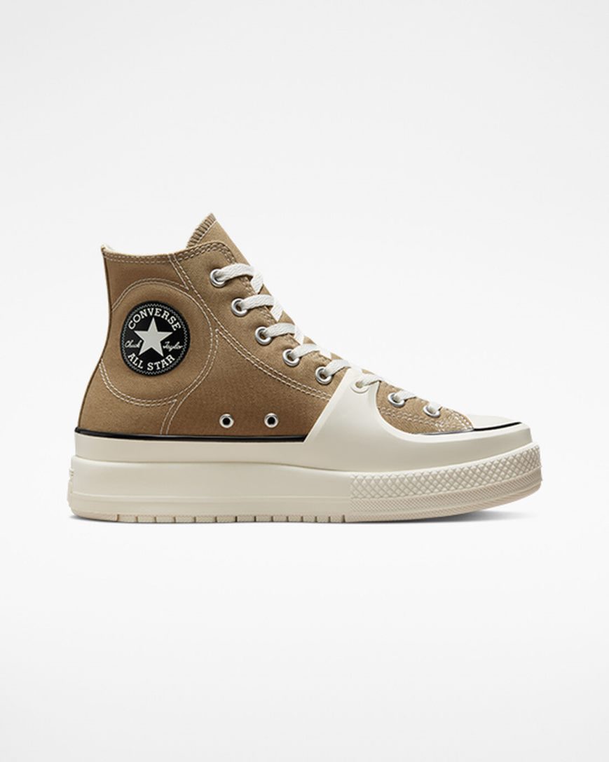 Tenisky Vysoke Converse Chuck Taylor All Star Construct Panske Hnedožltý Čierne | SK QNKXC6